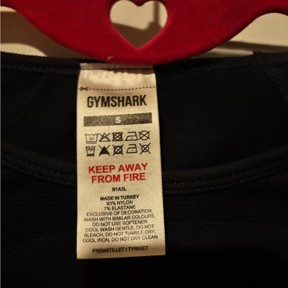 Dark Blue Long Sleeve Crop Top - Picture 3 of 6